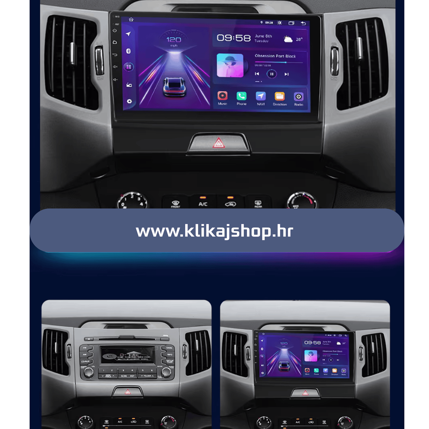 KIA SPORTAGE ANDROID AUTO RADIO 
