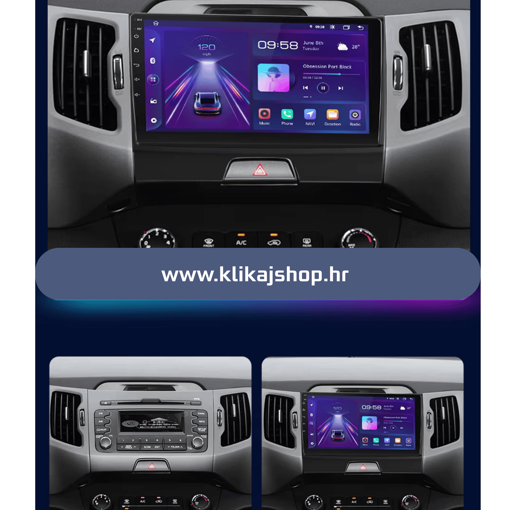 KIA SPORTAGE ANDROID AUTO RADIO 