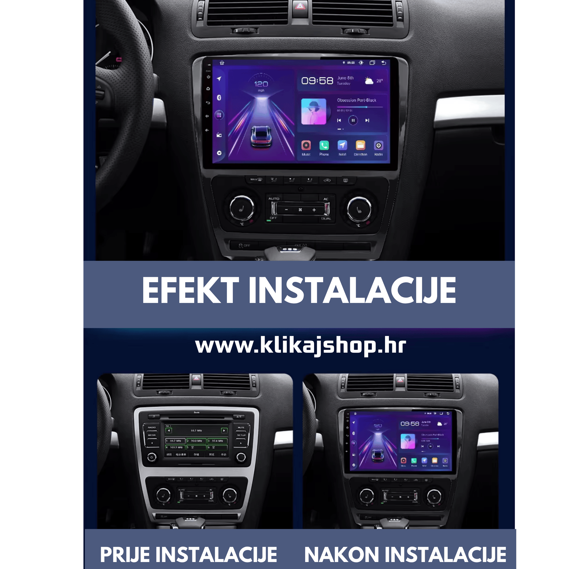 ŠKODA OCTAVIA 2 USB  AUTO RADIO 