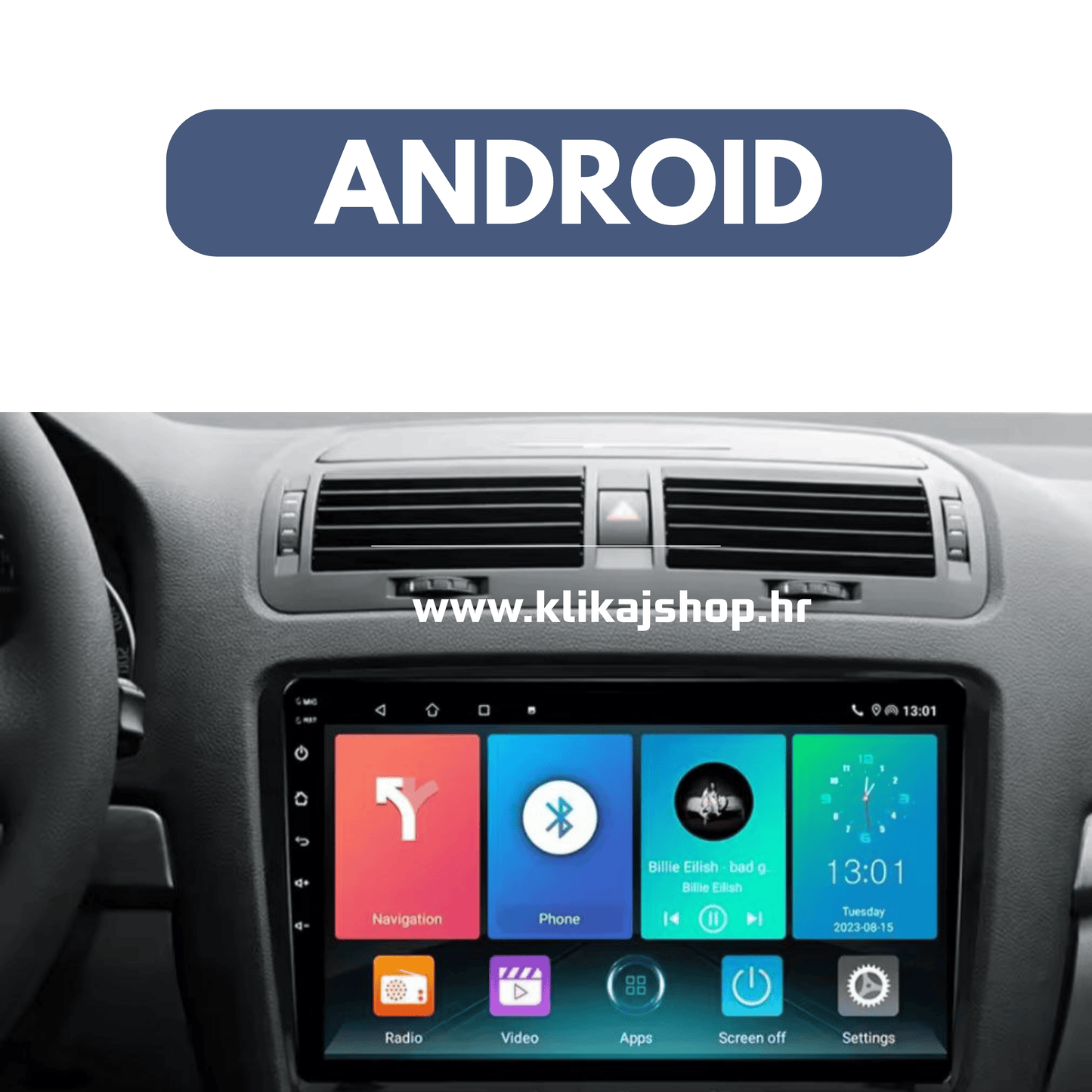 ŠKODA OCTAVIA 2 ANDROID AUTO RADIO, NAVIGACIJA, PARKING KAMERA