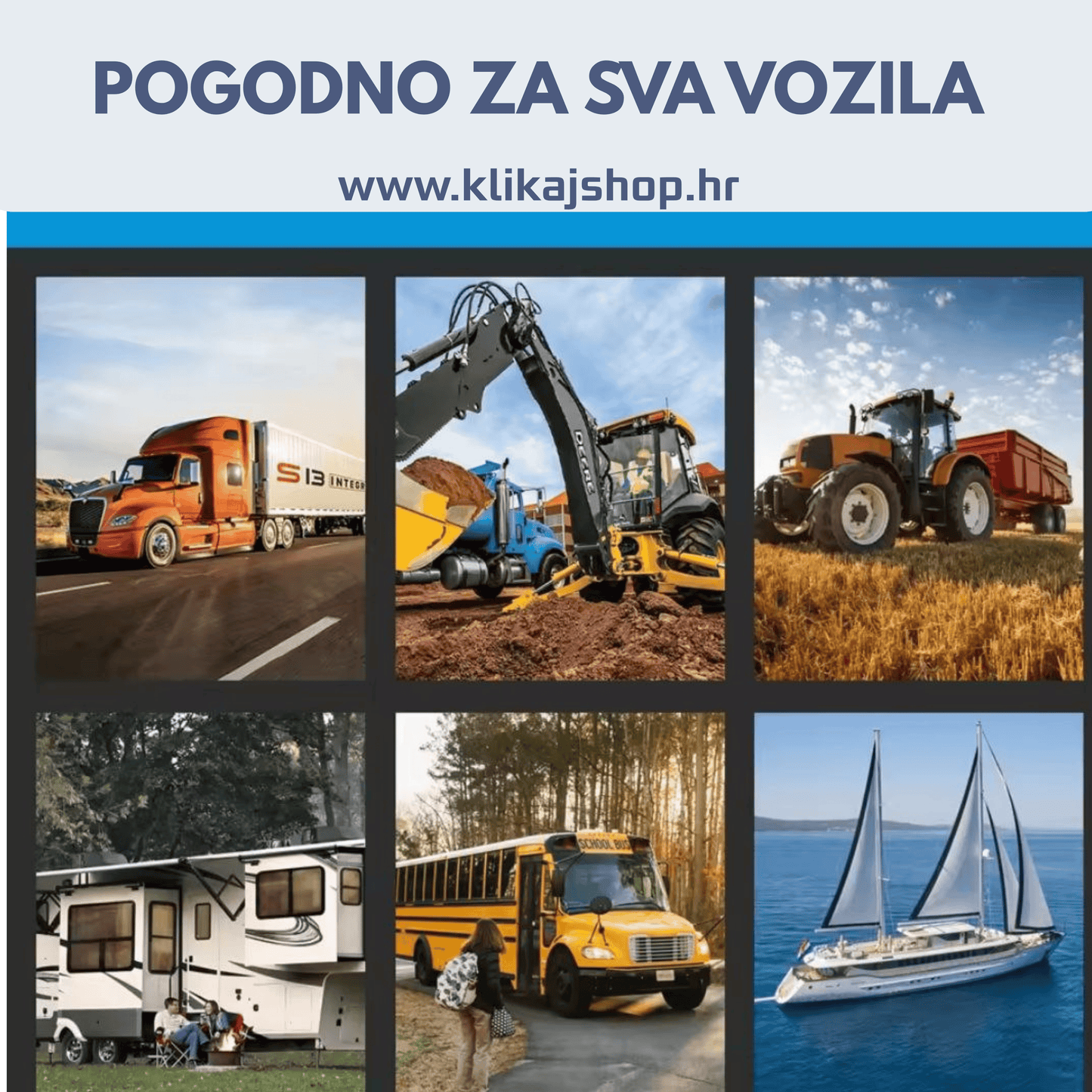 KROVNA KLIMA ZA RADNE STROJEVE KAMIONE TRAKTORE KAMPERE